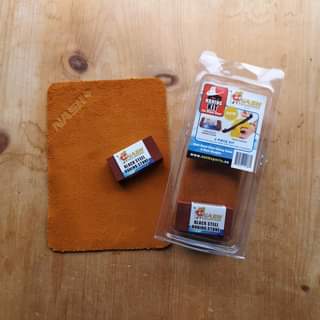 Leather Chamois & Honing Stone for BLACK Steel